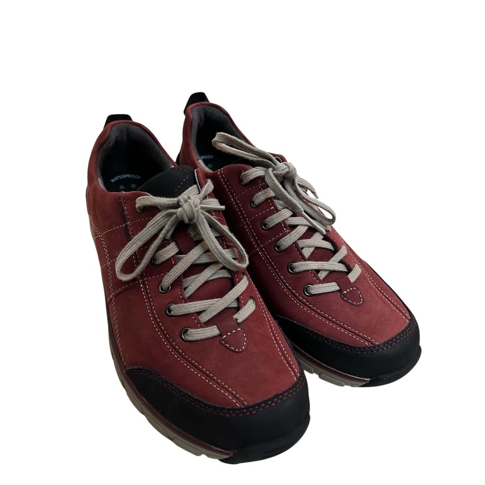 Clarks WaveWalk Waterproof‎ Hiking Shoes Womens 9 M Reddish Brown Leather